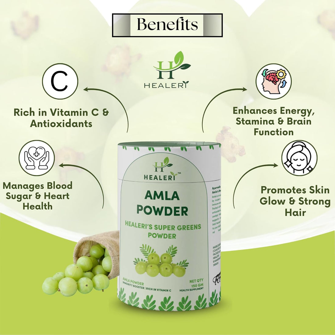 Pack of 2 – Amla Powder & Moringa Tablets, Natural Herbal Supplements for Energy, Immunity, and Overall Wellness, Pure Plant-Based Nutrition for Daily Health Support
